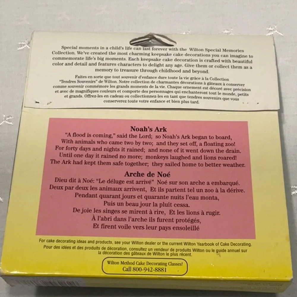 Wilton Noah’s Ark Special Memories Collection Keepsake Cake Decoration